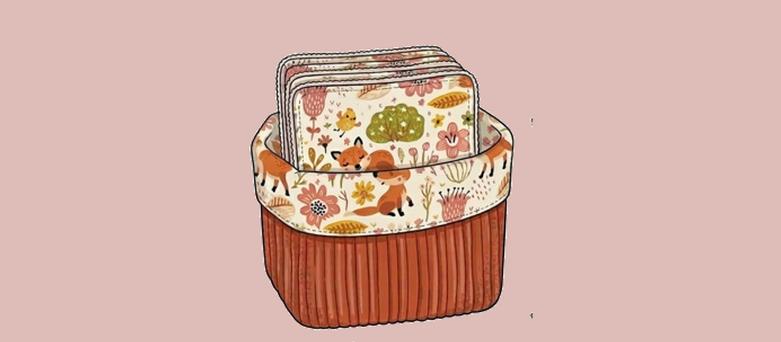 Panière et lingettes bébé